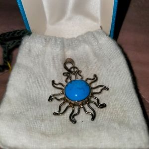 Sterling silver sunburst charm